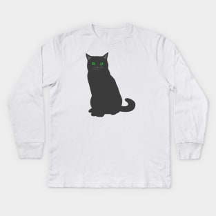 Russian Blue Cat Kids Long Sleeve T-Shirt